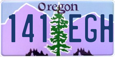 OR license plate 141EGH