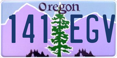 OR license plate 141EGV