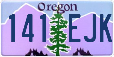 OR license plate 141EJK
