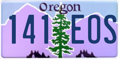 OR license plate 141EOS