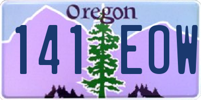 OR license plate 141EOW