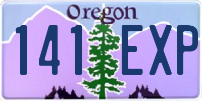 OR license plate 141EXP