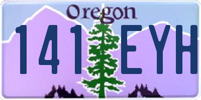 OR license plate 141EYH