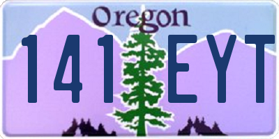 OR license plate 141EYT