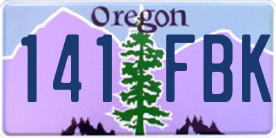 OR license plate 141FBK