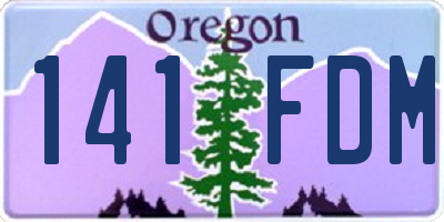 OR license plate 141FDM