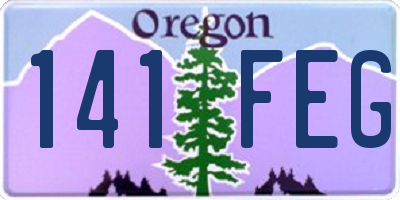 OR license plate 141FEG