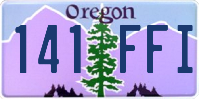 OR license plate 141FFI