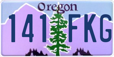 OR license plate 141FKG