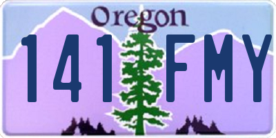 OR license plate 141FMY