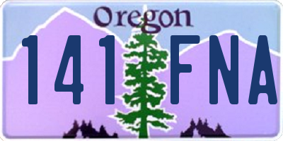 OR license plate 141FNA