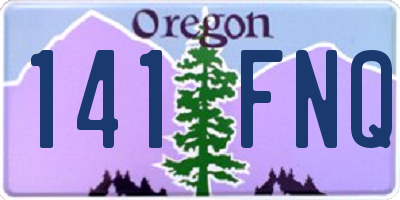 OR license plate 141FNQ