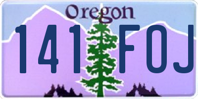 OR license plate 141FOJ