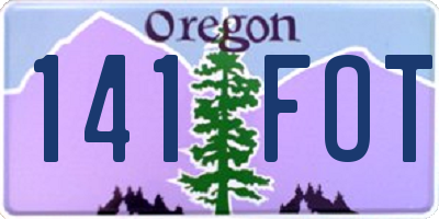 OR license plate 141FOT