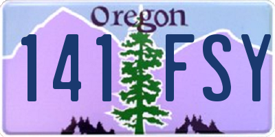 OR license plate 141FSY