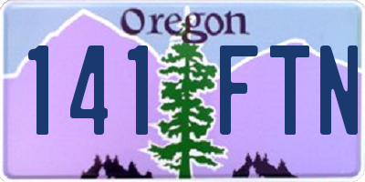 OR license plate 141FTN