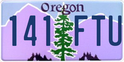 OR license plate 141FTU
