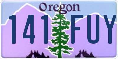 OR license plate 141FUY