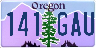 OR license plate 141GAU