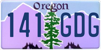 OR license plate 141GDG