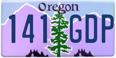OR license plate 141GDP