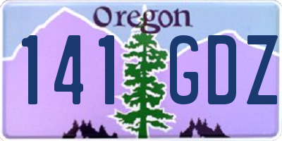 OR license plate 141GDZ