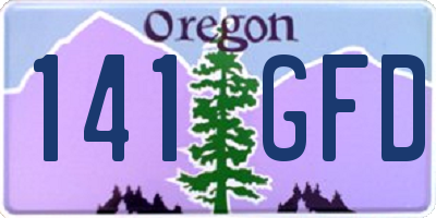 OR license plate 141GFD