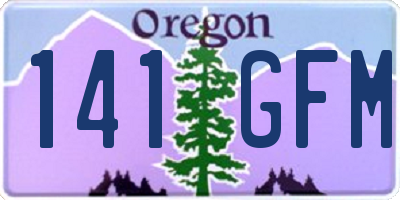 OR license plate 141GFM