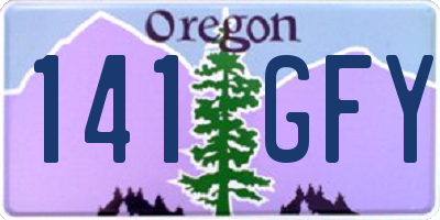 OR license plate 141GFY