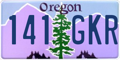OR license plate 141GKR