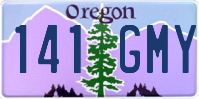 OR license plate 141GMY