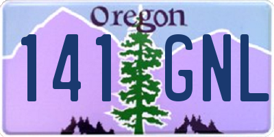 OR license plate 141GNL