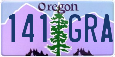OR license plate 141GRA