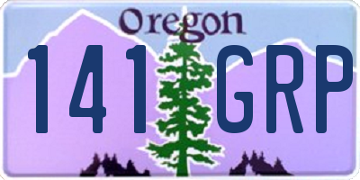 OR license plate 141GRP