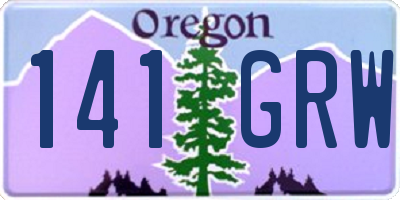 OR license plate 141GRW