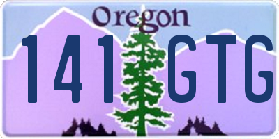 OR license plate 141GTG