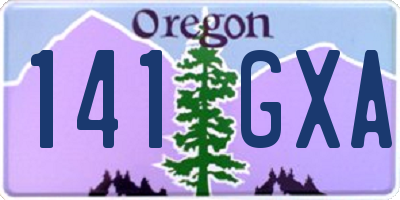 OR license plate 141GXA