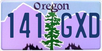 OR license plate 141GXD