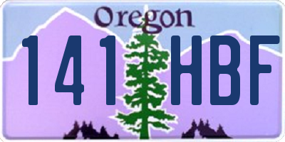 OR license plate 141HBF