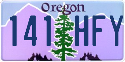 OR license plate 141HFY