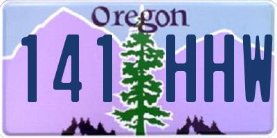 OR license plate 141HHW