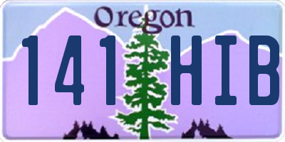 OR license plate 141HIB