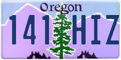 OR license plate 141HIZ