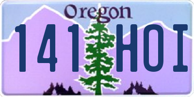 OR license plate 141HOI