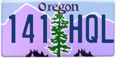 OR license plate 141HQL