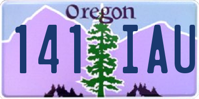 OR license plate 141IAU