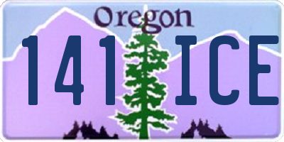 OR license plate 141ICE