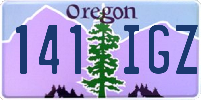 OR license plate 141IGZ