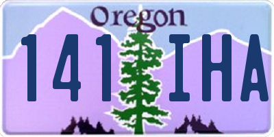 OR license plate 141IHA