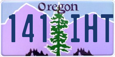 OR license plate 141IHT